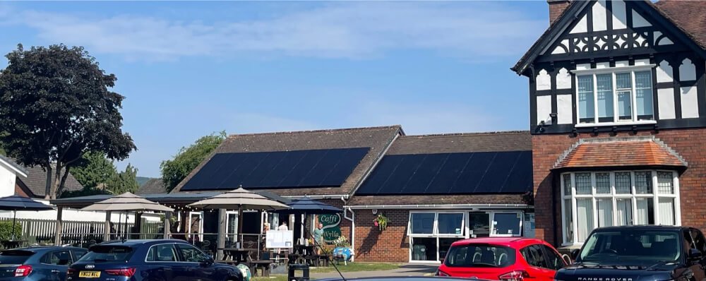 Solar panels installed at community cafe in Chirk