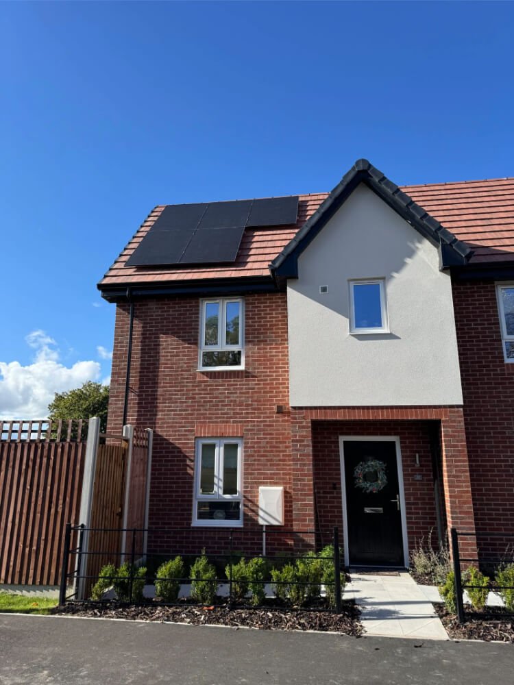 Solar panels on new-builds for Shinglers Homes