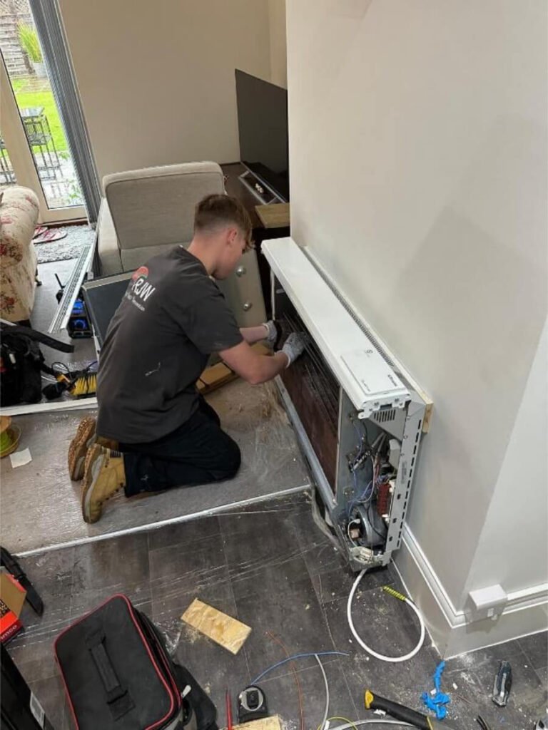 Josh Bowen working on site at The Furlongs in Shrewsbury